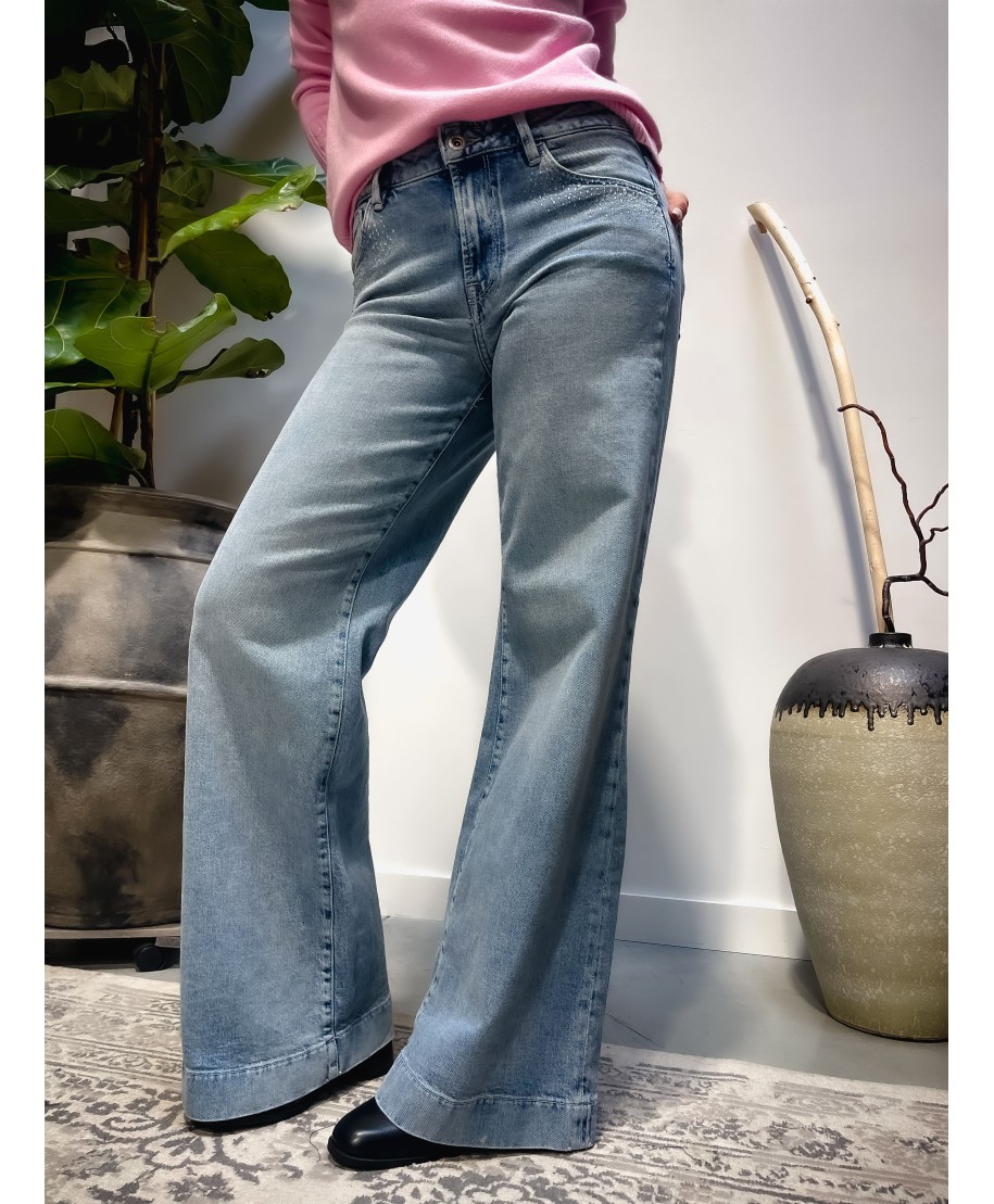 JEAN CELIA WIDE LEG LIGHT USED