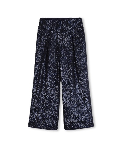 Pantalon Sequin Bleu Marine