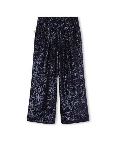 Pantalon Sequin Bleu Marine