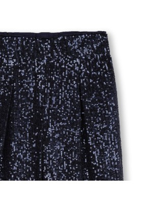 Pantalon Sequin Bleu Marine