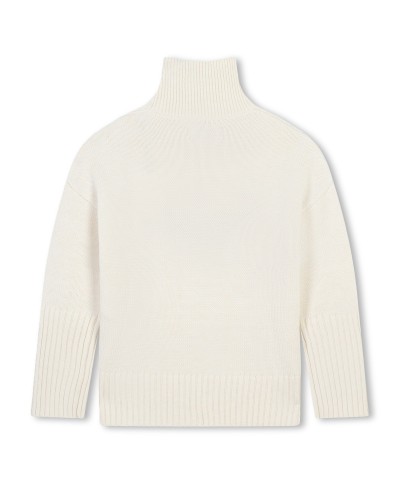 Pull col montant blanc