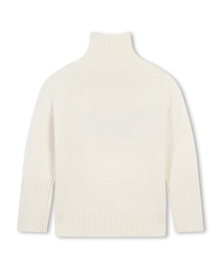 Pull col montant blanc