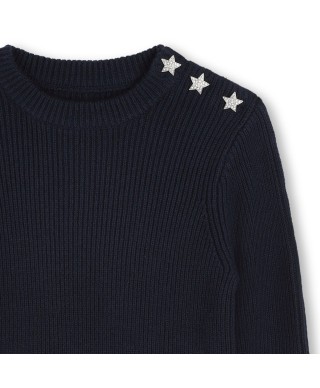 Pull bleu marine étoiles