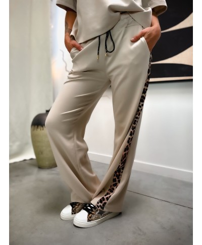 PANTALON BEIGE LEOPARD - BRAD